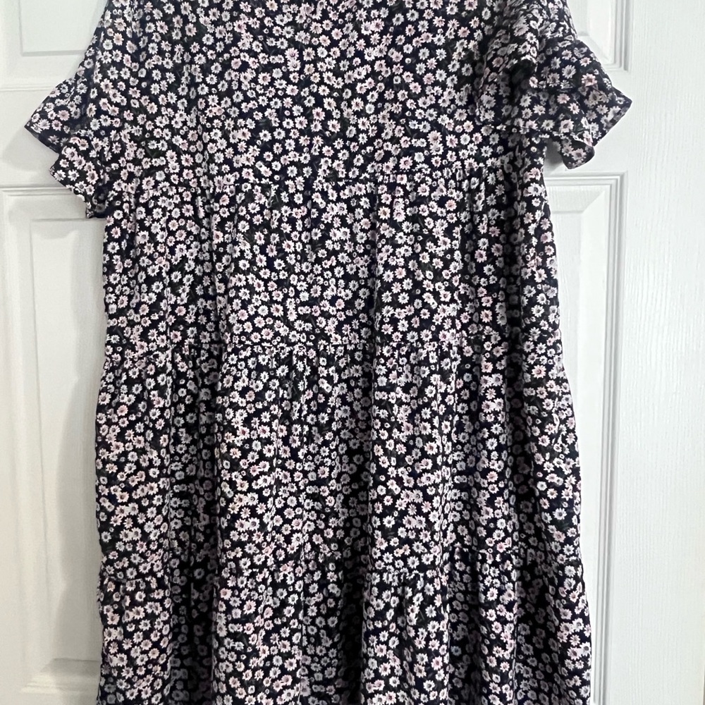 SHEIN Black Floral Print Dress